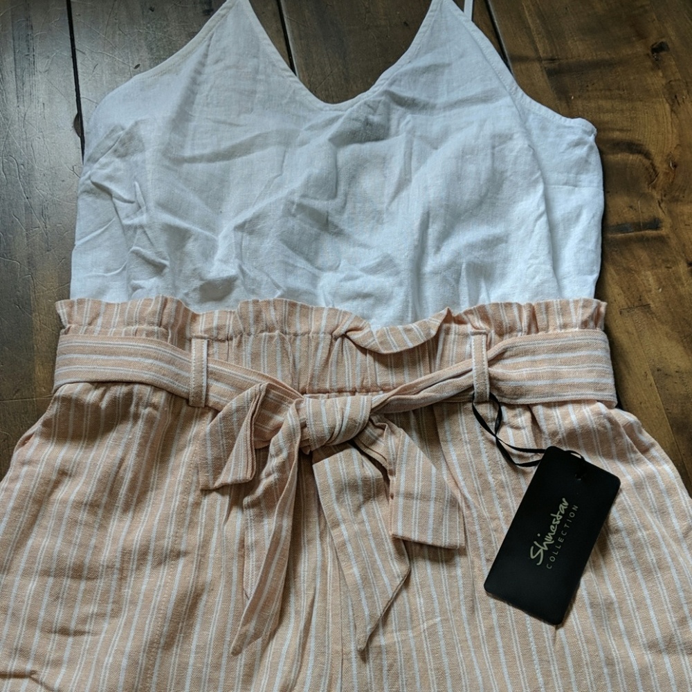 NWOT Gorgeous Pinstripe Jumpsuit - Picture 2 of 7